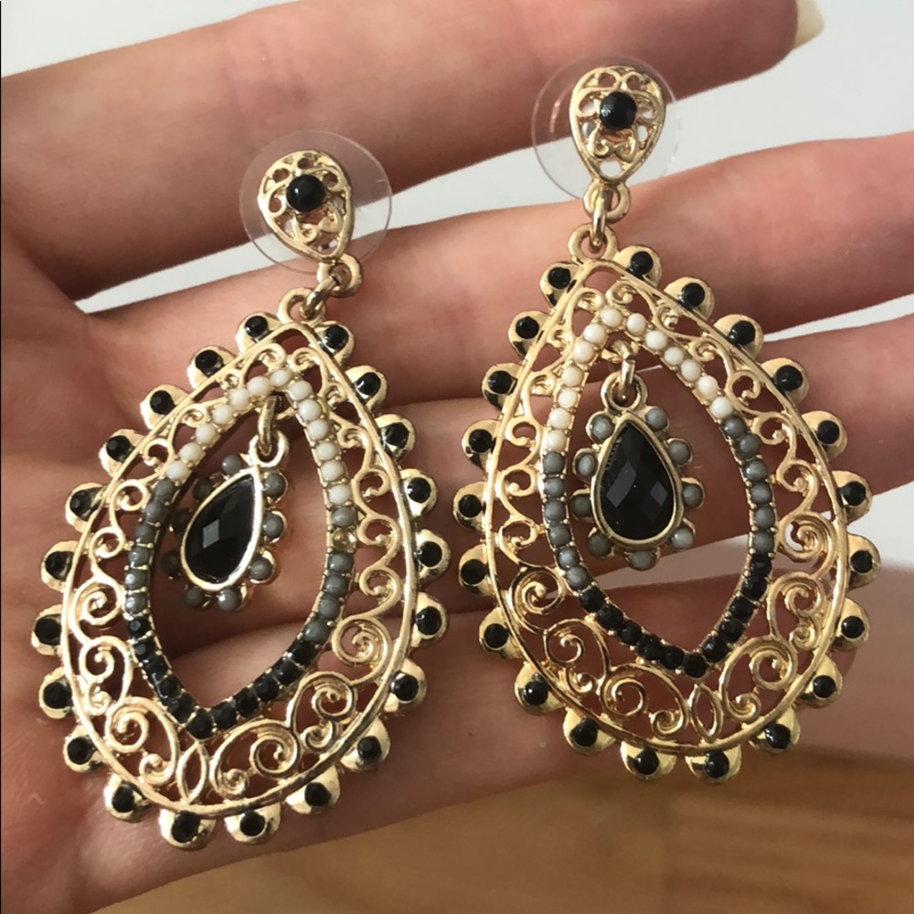 Elaborate earrings